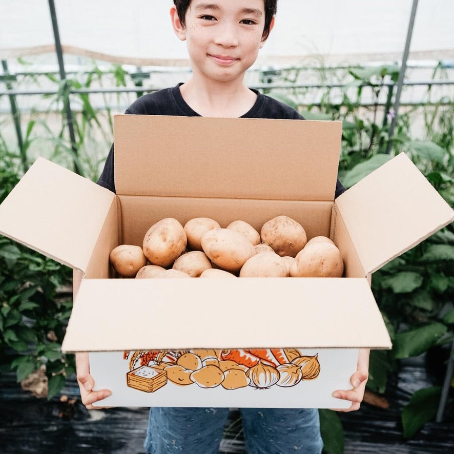 Hokkaido new potatoes are ready for your table
