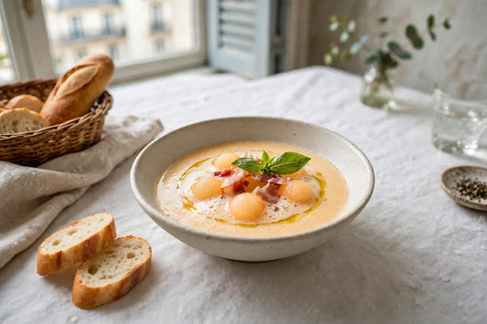 Super Easy Chilled Melon Soup with Prosciutto - An Italian Chef's 3-Minute Summer Appetizer