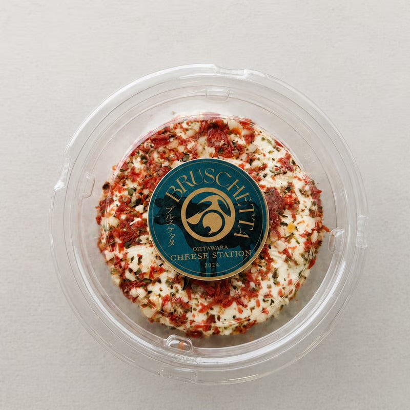 Bruschetta Fresh Cheese 100g - Herb & Sun-Dried Tomato Coating | 100% Tochigi Milk