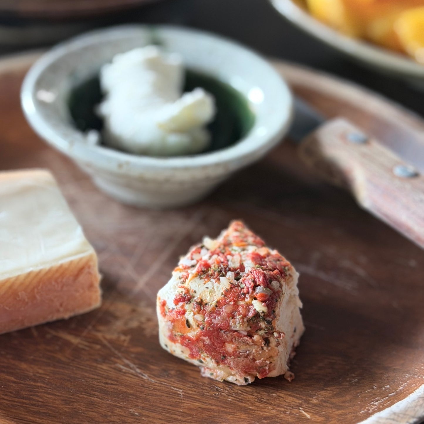 Bruschetta Fresh Cheese 100g - Herb & Sun-Dried Tomato Coating | 100% Tochigi Milk